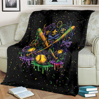 Mardi Gras Dripping Blanket Baseball Ice Cream Drip - Wonder Print Shop