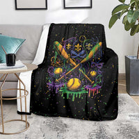 Mardi Gras Dripping Blanket Baseball Ice Cream Drip - Wonder Print Shop