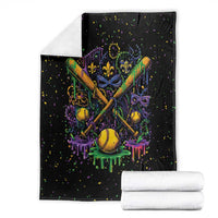 Mardi Gras Dripping Blanket Baseball Ice Cream Drip - Wonder Print Shop