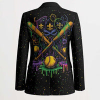 Mardi Gras Dripping Blazer Baseball Ice Cream Drip - Wonder Print Shop