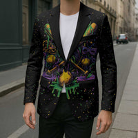 Mardi Gras Dripping Blazer Baseball Ice Cream Drip - Wonder Print Shop