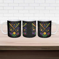 Mardi Gras Dripping Ceramic Mug Baseball Ice Cream Drip - Wonder Print Shop