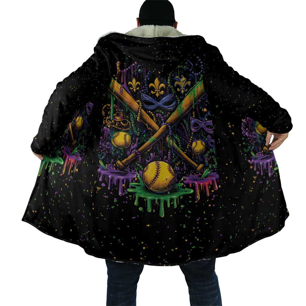 Mardi Gras Dripping Cloak Baseball Ice Cream Drip - Wonder Print Shop