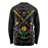 Mardi Gras Dripping Long Sleeve Shirt Baseball Ice Cream Drip - Wonder Print Shop