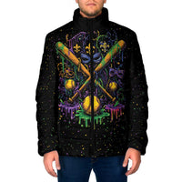 Mardi Gras Dripping Padded Jacket Baseball Ice Cream Drip - Wonder Print Shop