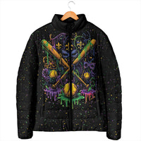Mardi Gras Dripping Padded Jacket Baseball Ice Cream Drip - Wonder Print Shop