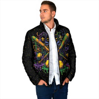Mardi Gras Dripping Padded Jacket Baseball Ice Cream Drip - Wonder Print Shop