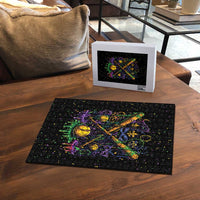 Mardi Gras Dripping Puzzle Baseball Ice Cream Drip - Wonder Print Shop