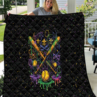 Mardi Gras Dripping Quilt Baseball Ice Cream Drip - Wonder Print Shop