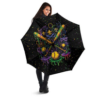 Mardi Gras Dripping Umbrella Baseball Ice Cream Drip - Wonder Print Shop