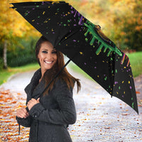 Mardi Gras Dripping Umbrella Baseball Ice Cream Drip - Wonder Print Shop