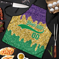 Custom Mardi Gras Dripping Apron Baseball Sparkling Drip Motif - Wonder Print Shop