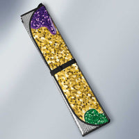 Custom Mardi Gras Dripping Auto Sun Shade Baseball Sparkling Drip Motif - Wonder Print Shop