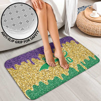 Custom Mardi Gras Dripping Bathroom Set Baseball Sparkling Drip Motif - Wonder Print Shop