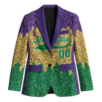 Custom Mardi Gras Dripping Blazer Baseball Sparkling Drip Motif - Wonder Print Shop