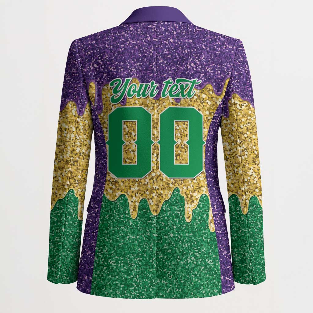 Custom Mardi Gras Dripping Blazer Baseball Sparkling Drip Motif - Wonder Print Shop