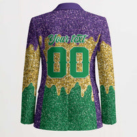 Custom Mardi Gras Dripping Blazer Baseball Sparkling Drip Motif - Wonder Print Shop