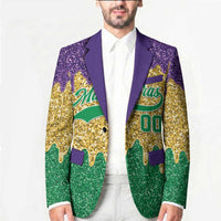 Custom Mardi Gras Dripping Blazer Baseball Sparkling Drip Motif - Wonder Print Shop