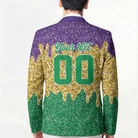 Custom Mardi Gras Dripping Blazer Baseball Sparkling Drip Motif - Wonder Print Shop