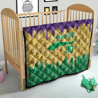 Custom Mardi Gras Dripping Quilt Baseball Sparkling Drip Motif - Wonder Print Shop