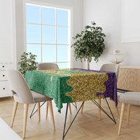 Custom Mardi Gras Dripping Tablecloth Baseball Sparkling Drip Motif - Wonder Print Shop