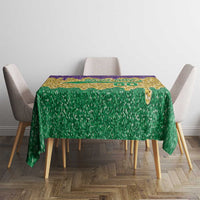 Custom Mardi Gras Dripping Tablecloth Baseball Sparkling Drip Motif - Wonder Print Shop
