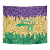 Custom Mardi Gras Dripping Tapestry Baseball Sparkling Drip Motif - Wonder Print Shop