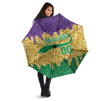 Custom Mardi Gras Dripping Umbrella Baseball Sparkling Drip Motif - Wonder Print Shop