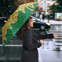 Custom Mardi Gras Dripping Umbrella Baseball Sparkling Drip Motif - Wonder Print Shop