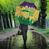 Custom Mardi Gras Dripping Umbrella Baseball Sparkling Drip Motif - Wonder Print Shop