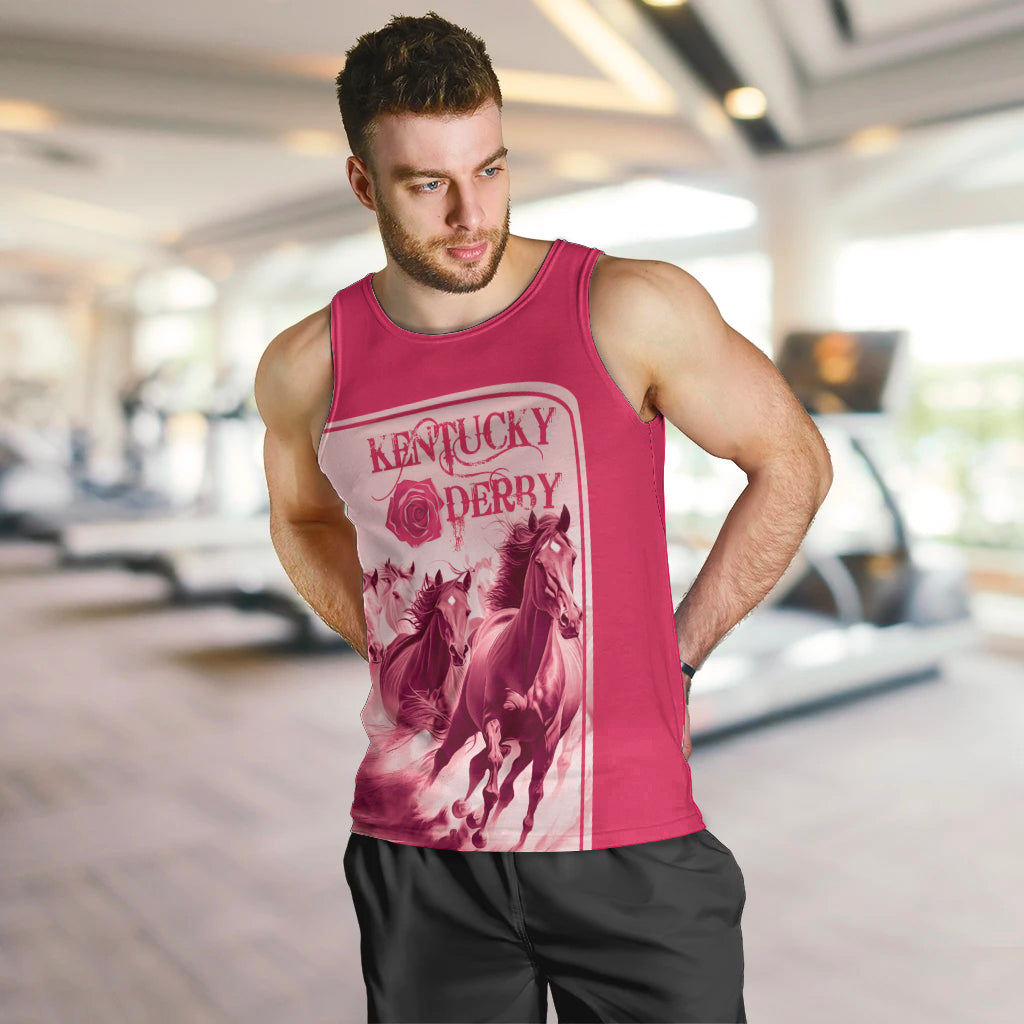 Kentucky Horse Racing Personalized Men Tank Top Pink Out - Wonder Print Shop