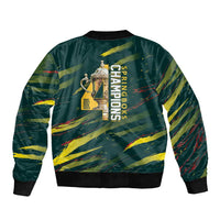 South African Four-time Champions Sleeve Zip Bomber Jacket World Rugby Team Springboks