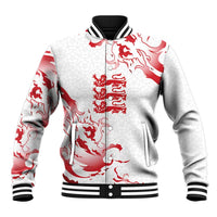 Custom England Rugby Pride Baseball Jacket Tudor Rose Flame Fire Style