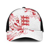 England Rugby Pride Baseball Net Cap Tudor Rose Flame Fire Style