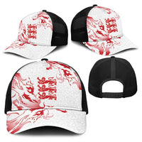 England Rugby Pride Baseball Net Cap Tudor Rose Flame Fire Style