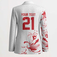 Custom England Rugby Pride Blazer Tudor Rose Flame Fire Style