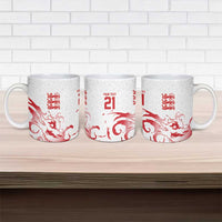 Custom England Rugby Pride Ceramic Mug Tudor Rose Flame Fire Style