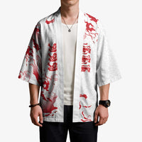 Custom England Rugby Pride Kimono Tudor Rose Flame Fire Style