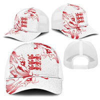 England Rugby Pride Mesh Trucker Cap Tudor Rose Flame Fire Style