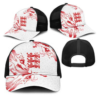 England Rugby Pride Mesh Trucker Cap Tudor Rose Flame Fire Style