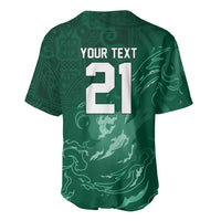 Custom Ireland Rugby Pride Baseball Jersey Celtic Shamrock Flame Fire Style