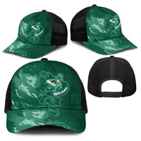 Ireland Rugby Pride Baseball Net Cap Celtic Shamrock Flame Fire Style