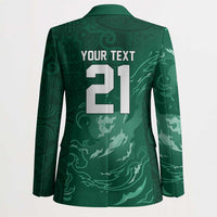 Custom Ireland Rugby Pride Blazer Celtic Shamrock Flame Fire Style