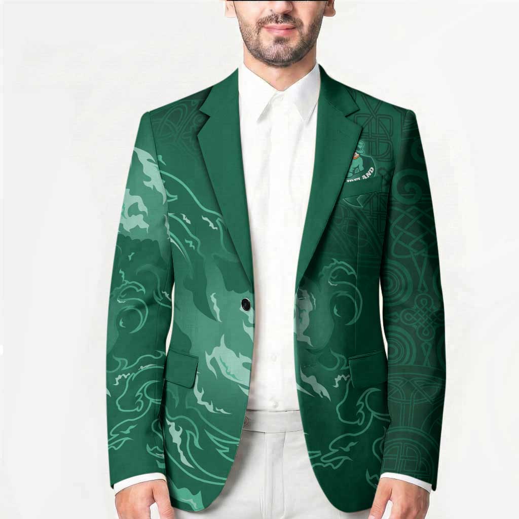 Custom Ireland Rugby Pride Blazer Celtic Shamrock Flame Fire Style