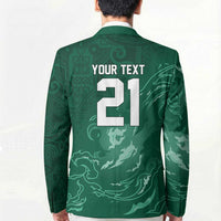 Custom Ireland Rugby Pride Blazer Celtic Shamrock Flame Fire Style