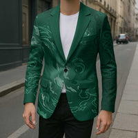 Custom Ireland Rugby Pride Blazer Celtic Shamrock Flame Fire Style
