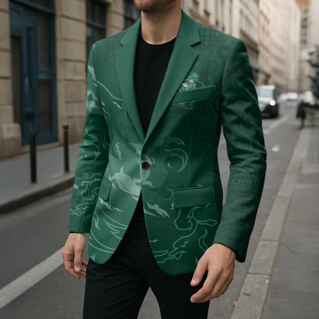Custom Ireland Rugby Pride Blazer Celtic Shamrock Flame Fire Style