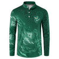 Custom Ireland Rugby Pride Button Sweatshirt Celtic Shamrock Flame Fire Style