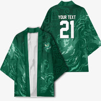 Custom Ireland Rugby Pride Kimono Celtic Shamrock Flame Fire Style