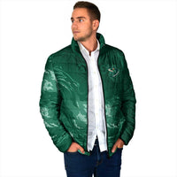 Custom Ireland Rugby Pride Padded Jacket Celtic Shamrock Flame Fire Style